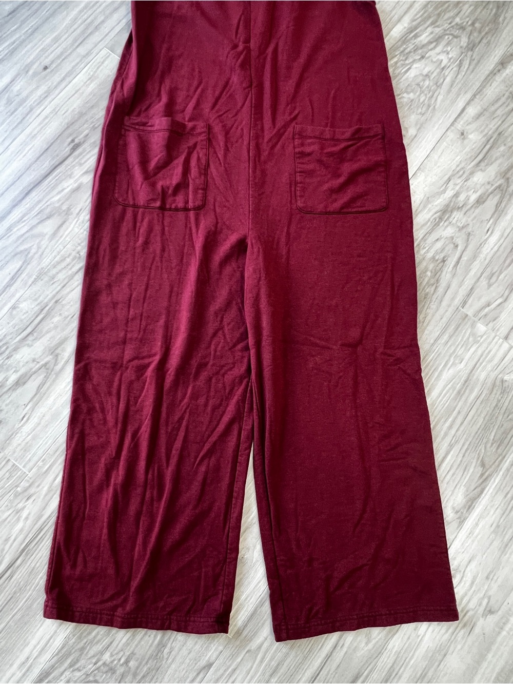 Madewell MWL Superbrushed Pull-On Jumpsuit Maroon Wine Red Size M - Picture 4 of 8